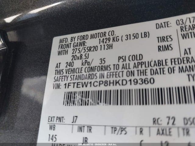 2017 FORD F-150 XLT 9