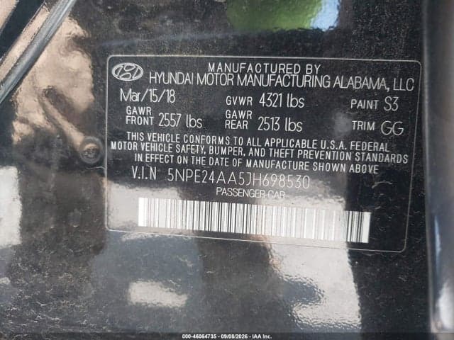 2018 HYUNDAI SONATA ECO 9