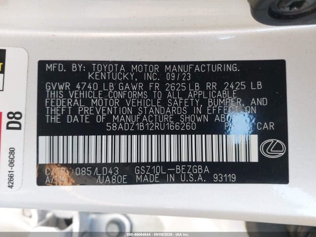 2024 LEXUS ES 350 9