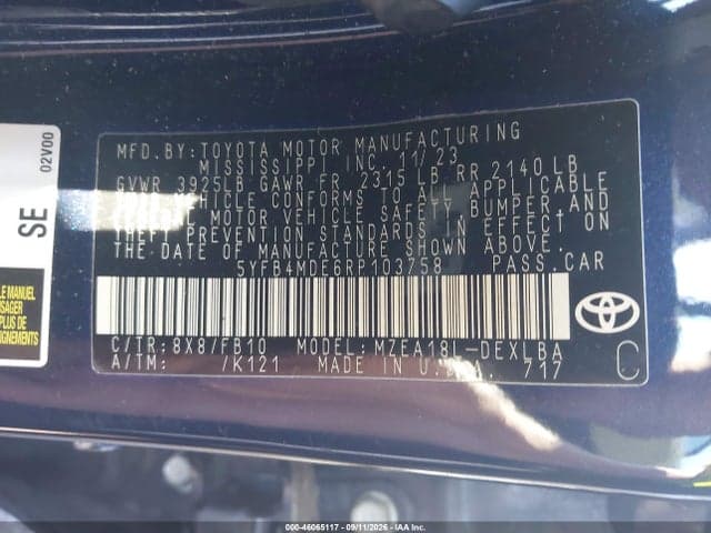 2024 TOYOTA COROLLA LE 9