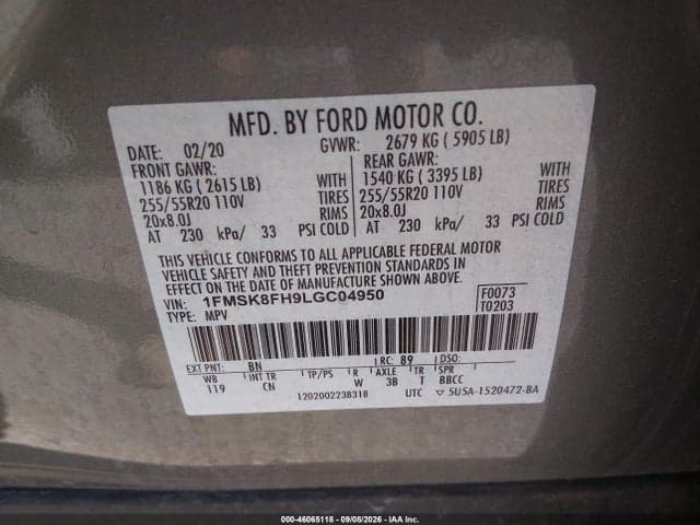 2020 FORD EXPLORER LIMITED 9