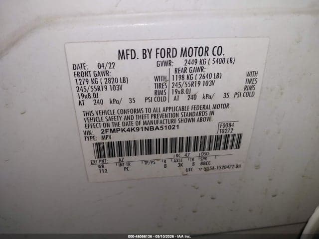 2022 FORD EDGE TITANIUM 9