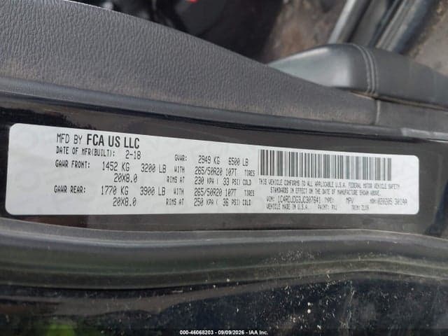2018 DODGE DURANGO GT 9