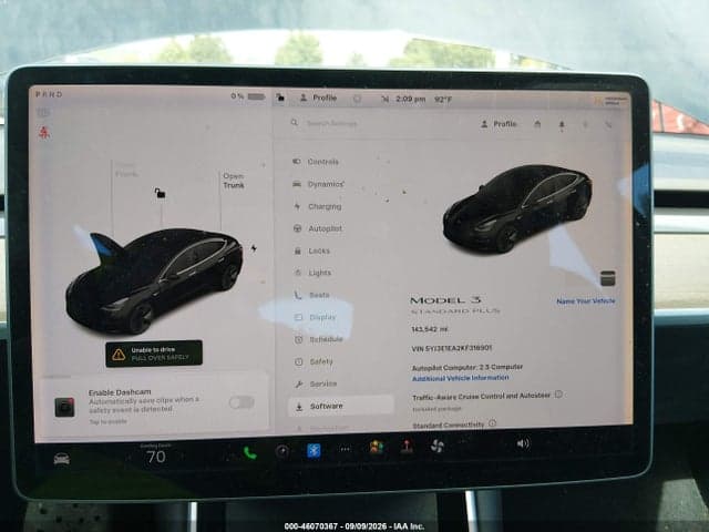 2019 TESLA MODEL 3 LONG RANGE/MID RANGE/STANDARD RANGE/STANDARD RANGE PLUS 7