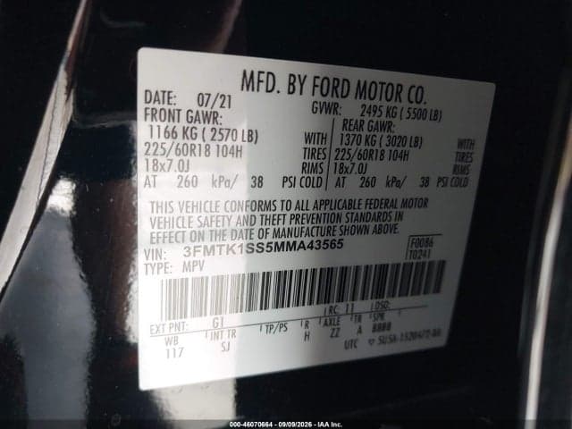 2021 FORD MUSTANG MACH-E SELECT 9