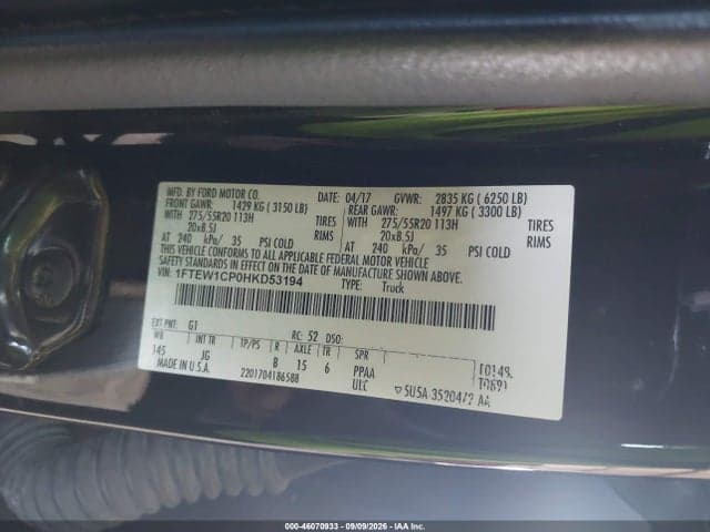 2017 FORD F-150 XL 9