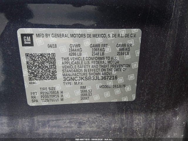 2018 CHEVROLET TRAX LS 9