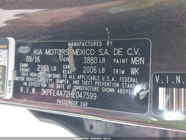2017 KIA FORTE LX 9