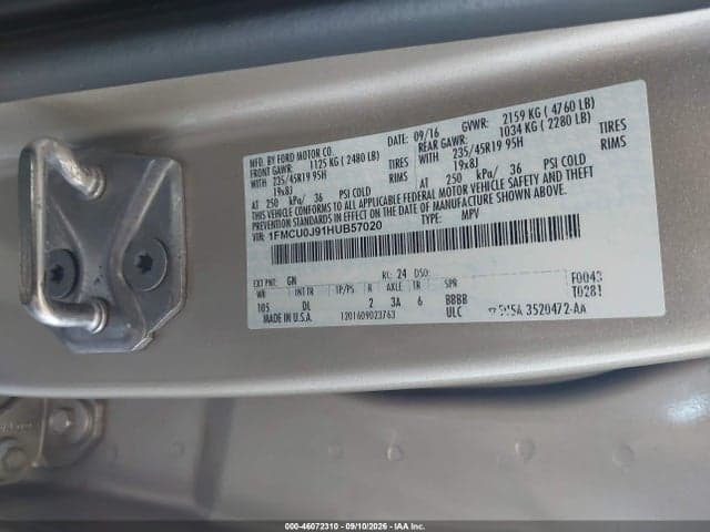 2017 FORD ESCAPE TITANIUM 9