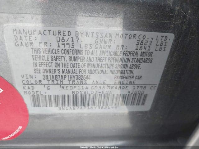 2017 NISSAN SENTRA SV 9
