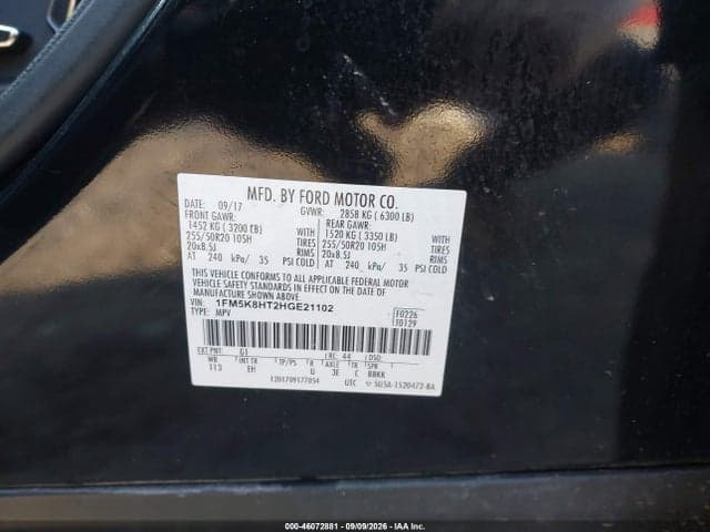 2017 FORD EXPLORER PLATINUM 9
