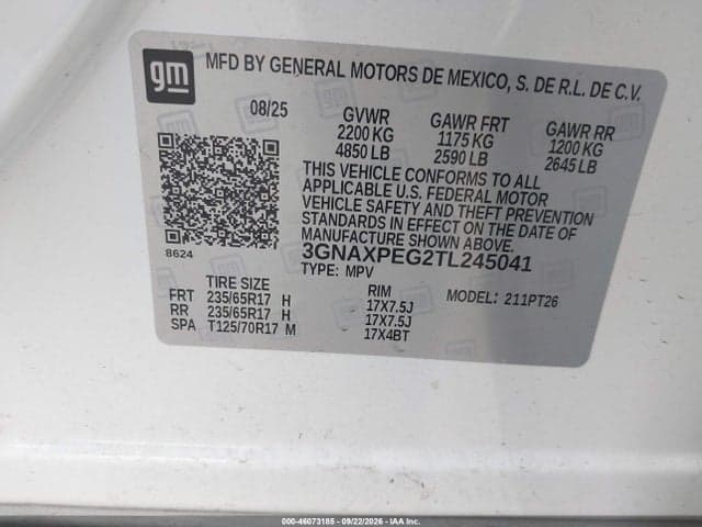 2026 CHEVROLET EQUINOX AWD LT 9