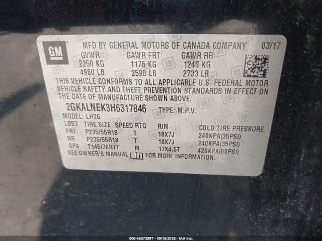 2017 GMC TERRAIN SLE-2 9