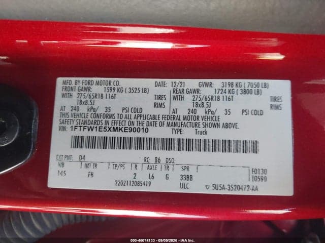 2021 FORD F-150 XLT 9