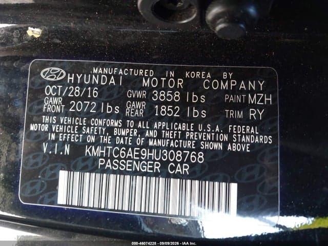 2017 HYUNDAI VELOSTER TURBO 9