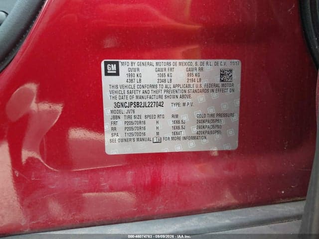 2018 CHEVROLET TRAX LT 9