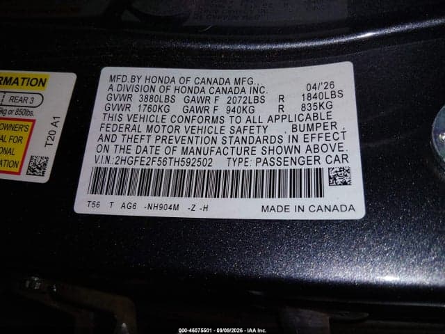 2026 HONDA CIVIC SPORT 9