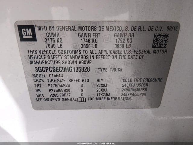 2017 CHEVROLET SILVERADO 1500 LTZ 9
