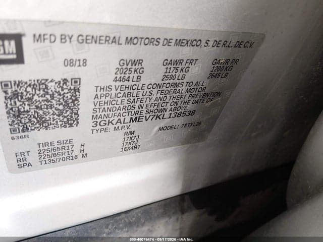 2019 GMC TERRAIN SLE 9