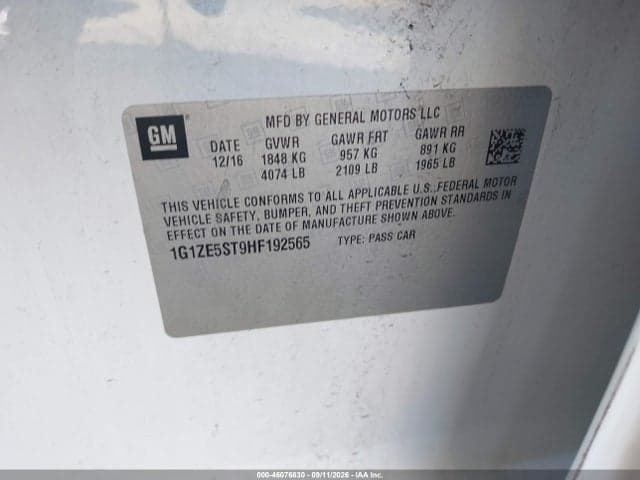 2017 CHEVROLET MALIBU 1LT 9