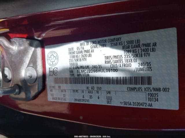 2017 LINCOLN MKC SELECT 9