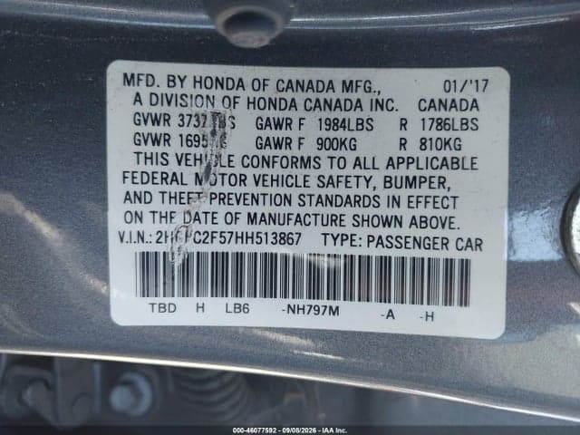 2017 HONDA CIVIC LX 9