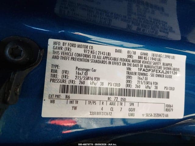 2018 FORD FOCUS SE 9