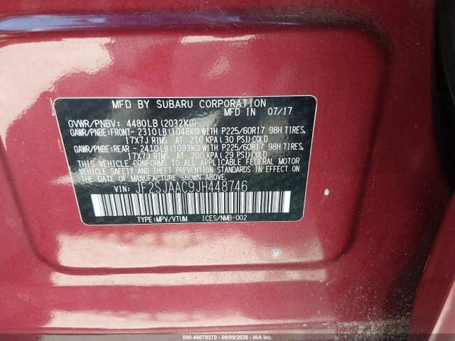 2018 SUBARU FORESTER 2.5I 9