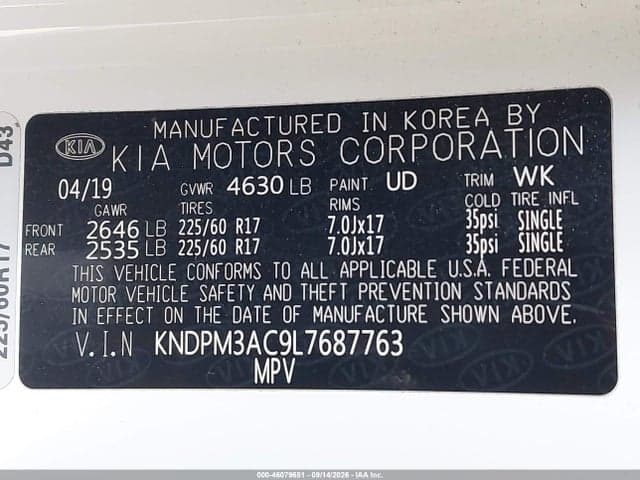 2020 KIA SPORTAGE LX 9