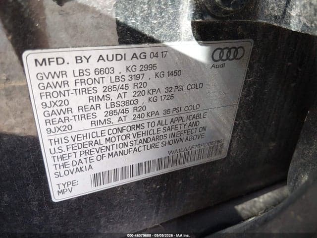 2017 AUDI Q7 3.0T PREMIUM 9