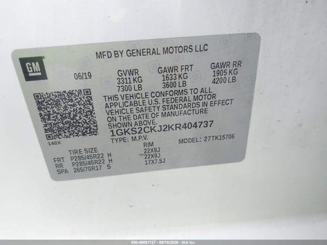 2019 GMC YUKON DENALI 9