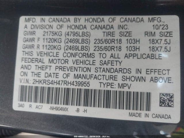 2024 HONDA CR-V EX AWD 9