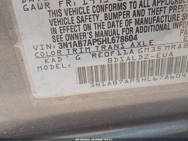 2017 NISSAN SENTRA SV 9