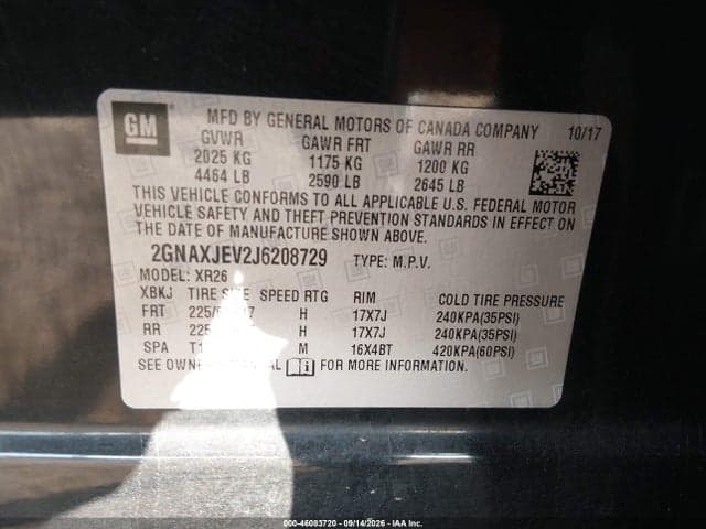 2018 CHEVROLET EQUINOX LT 9