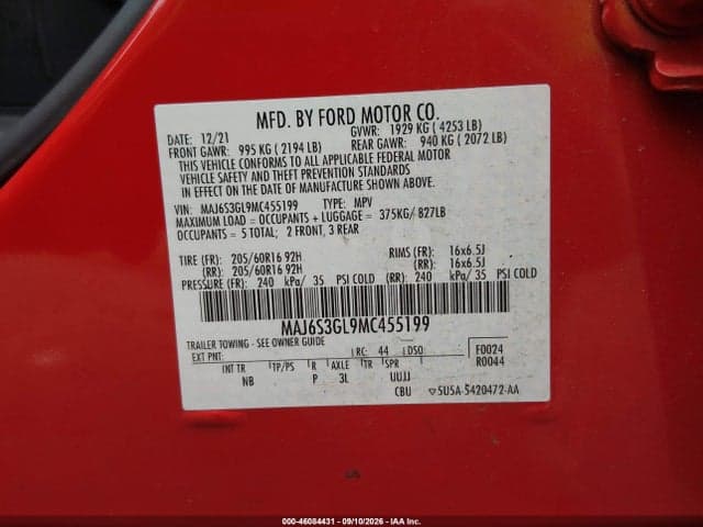 2021 FORD ECOSPORT SE 9