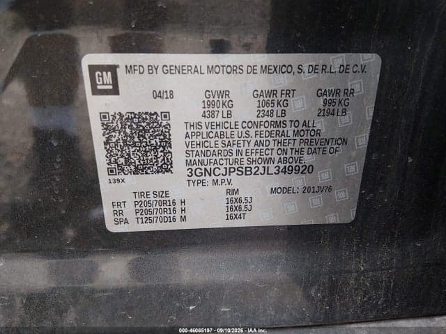 2018 CHEVROLET TRAX LT 9