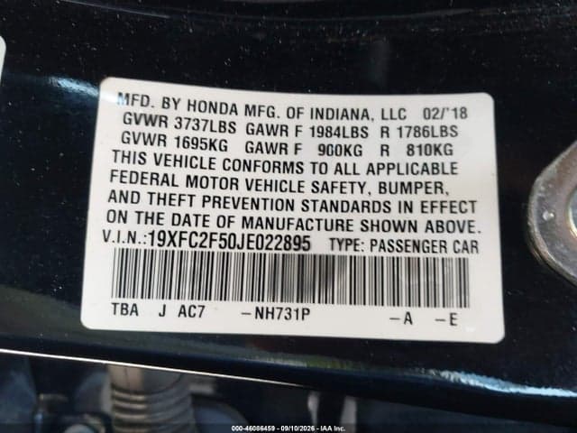 2018 HONDA CIVIC LX 9