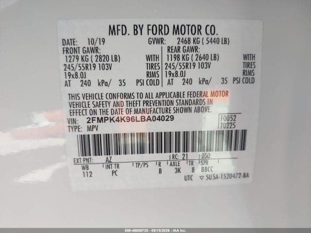 2020 FORD EDGE TITANIUM 9