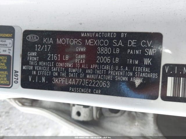 2018 KIA FORTE LX 9