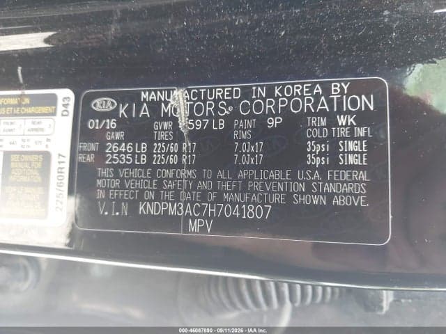 2017 KIA SPORTAGE LX 5