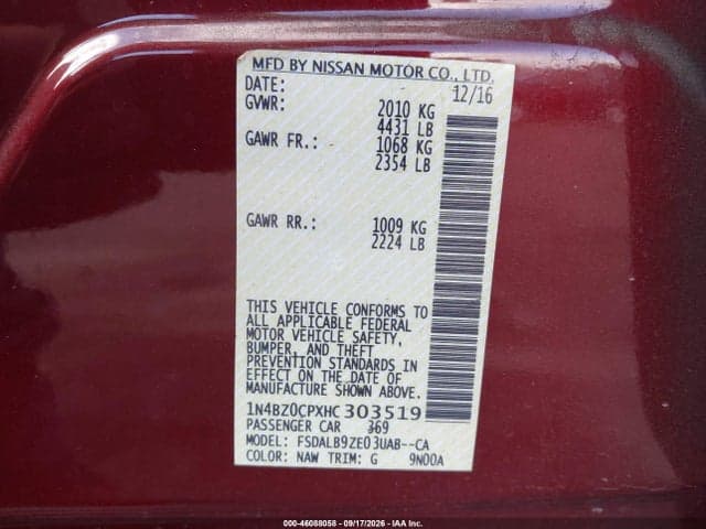 2017 NISSAN LEAF S 9