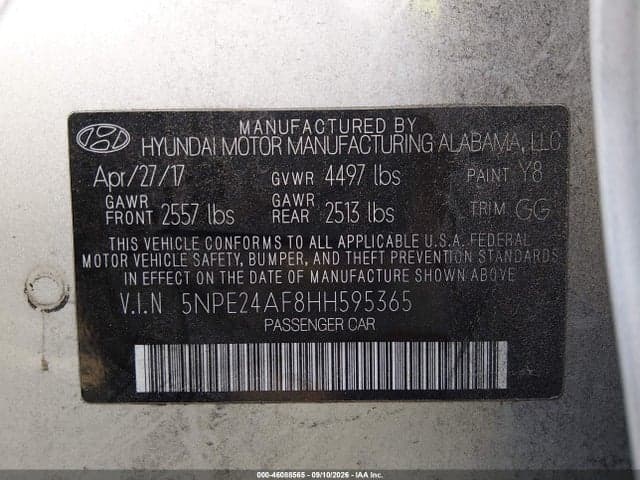 2017 HYUNDAI SONATA SE 9
