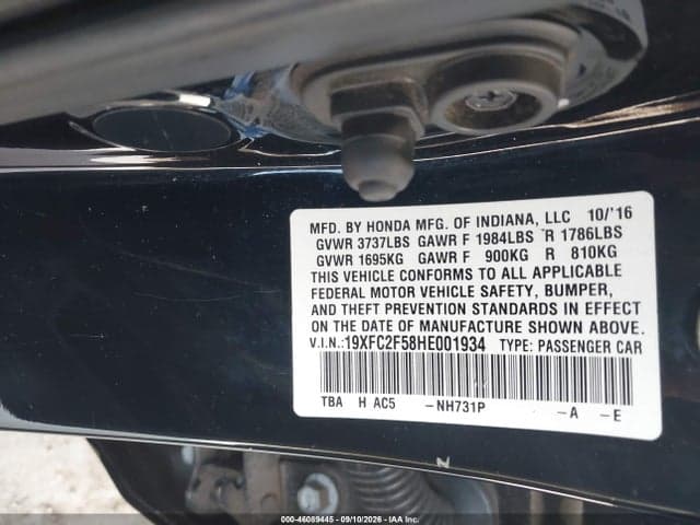 2017 HONDA CIVIC LX 9