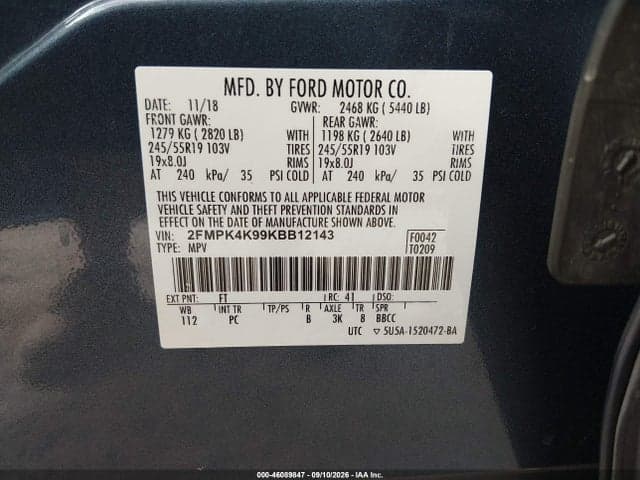 2019 FORD EDGE TITANIUM 9