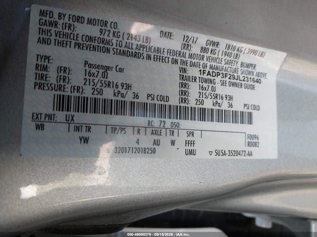 2018 FORD FOCUS SE 9