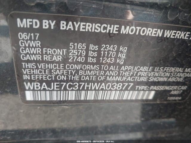 2017 BMW 540I XDRIVE 9