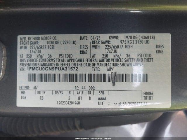 2023 FORD ESCAPE ACTIVE 9