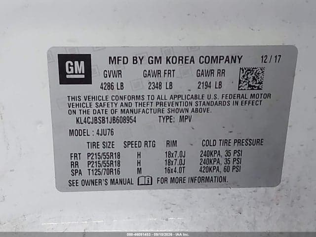 2018 BUICK ENCORE PREFERRED II 9