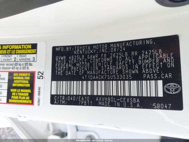 2025 TOYOTA CAMRY SE 9