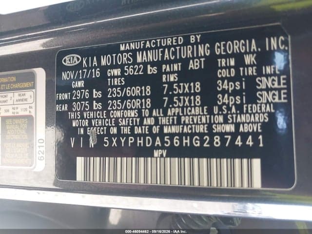 2017 KIA SORENTO 3.3L EX 9